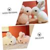 LIFKOME Fluffy Plush Rabbit Stuffed Animal Toy for and Pink Pillow, Birthdays, Celebrations, Christmas, 20cm,