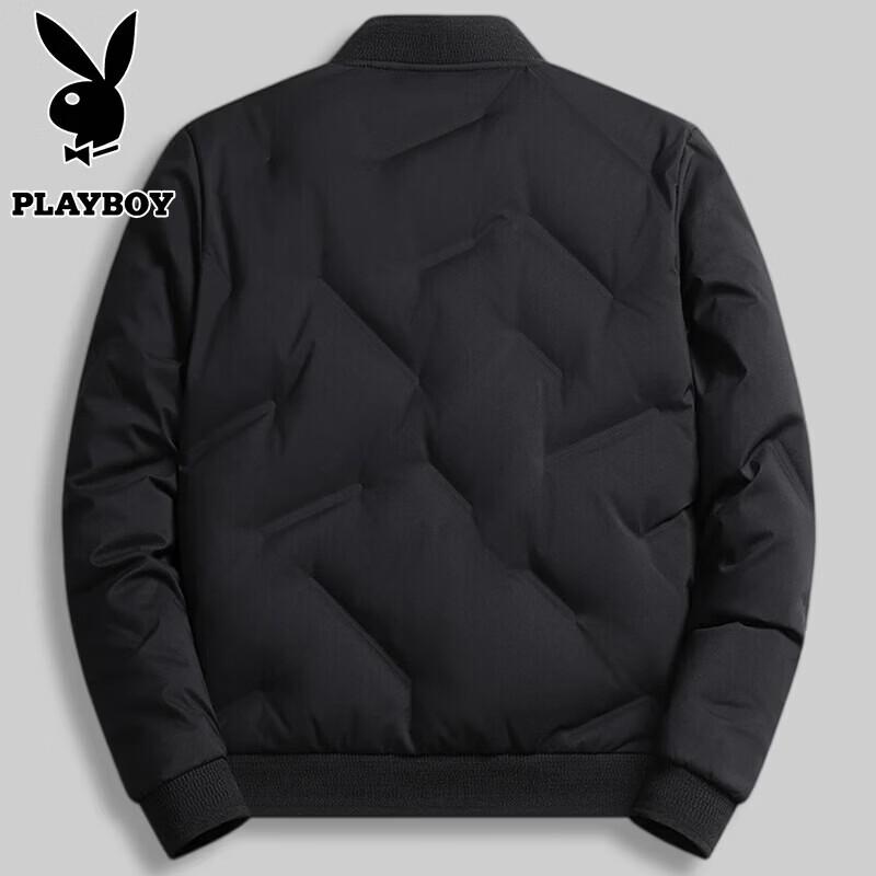 PLAYBOY Men's Winter Baseball Collar Quilted Jacket