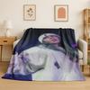 3D Billie Eilish Sängerin Star Flanell Decke Weich Warm Überwurfdecke für Schlafzimmer Wohnzimmer Bett Reise Camping Picknick Geschenk