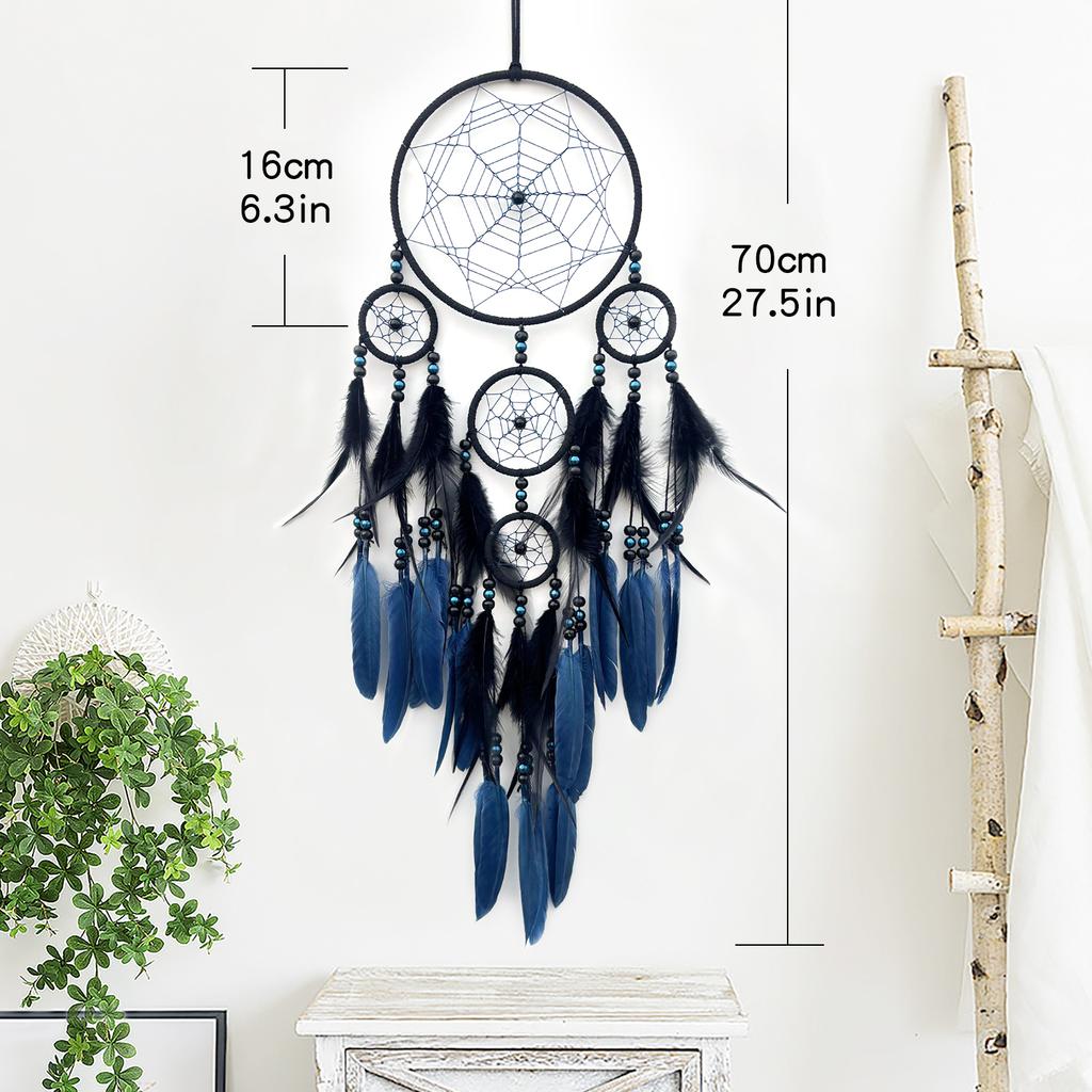 4 Colors Vintage Dream Catcher Feathers Handmade Ornaments Wind Chimes Bedroom Decorations Home Decor Birthday Festival Gifts
