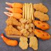 Fried Chicken and Snacks Fake Food Model: KFC-Style Props Set with Hamburger, French Fries, and Orleans Chicken Leg