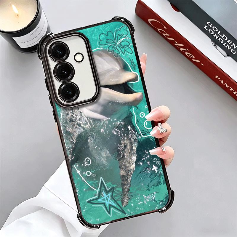 Funda Suave de Delfín Linda para Teléfono Oceánico Para Samsung A17 A27 A07 A37 A57 A16 A56 A15 A55 A14 A54 A13 A53 A26 A36 A25 A35 A24 A34 A23 A