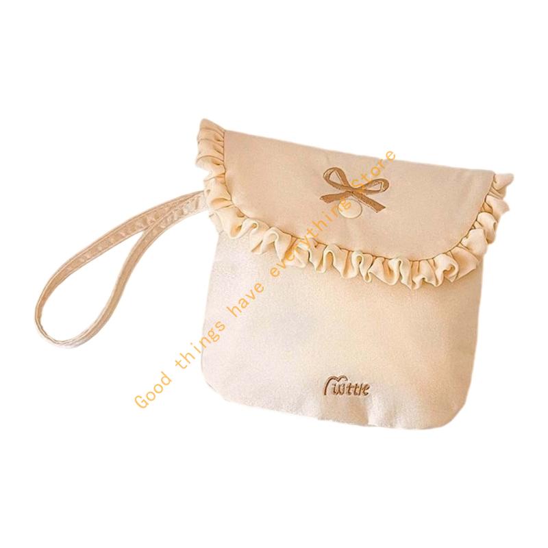 Waterproof Sanitary Pad Holder Soft Milk Velvets Fabric Feminine Essential Bag 55KF