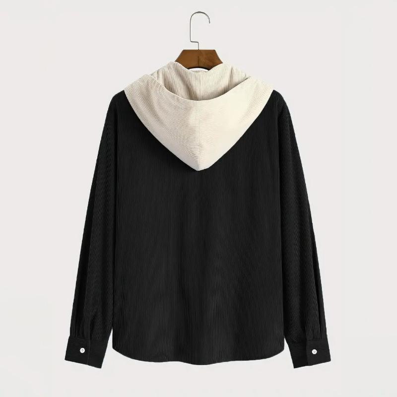 Fashion Spring Autumn Corduroy Hooded Jacket Comfortable Casual Daily Commuting Men
