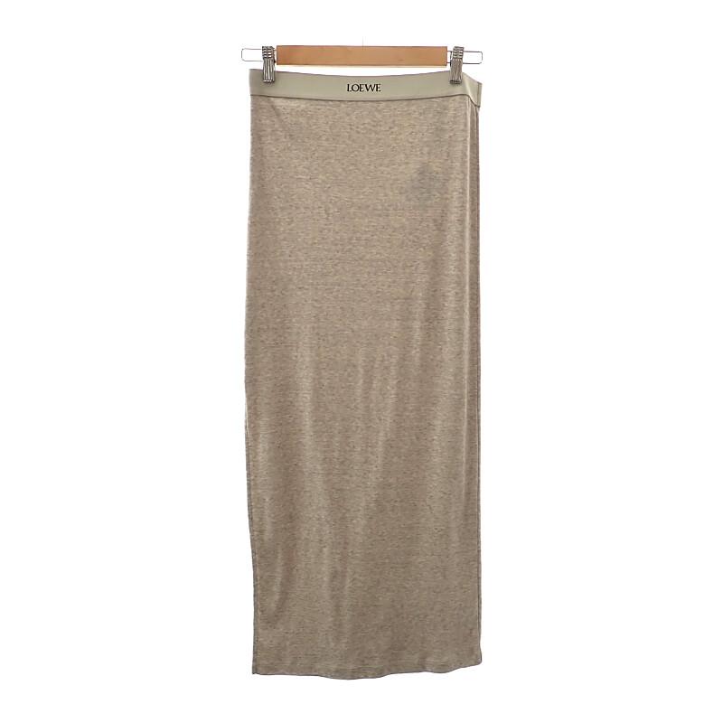 Loewe S359Y1HX04 M Long Skirt Beige Cotton/wool Women