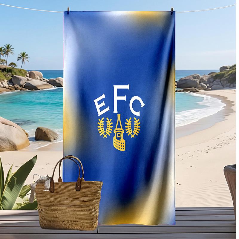 Asciugamano da Spiaggia con Stampa del Football Club Everton, Asciugamano Grande Morbido ad Asciugatura Rapida per Spiaggia Campeggio Nuoto