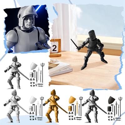 Quatro ímãs junta móvel 3d impresso boneca brinquedo, criativo descompressão desktop ornamento