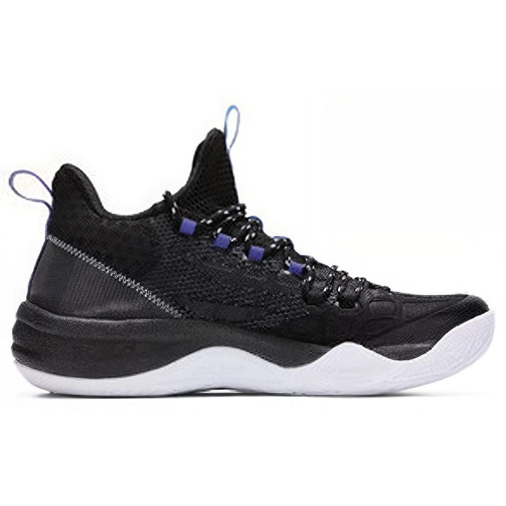 361 BIG 3 Q Stretch Sports Cushioning Slip Resistant Abrasion Resistant Mid Top Basketball Shoes Men's Black 572021109-2