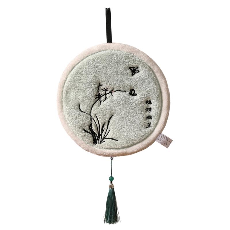 

Hygienic Hand Towel Cloudlikes Corals Fleece Fabric Fast Drying Decorative Tassels Designs