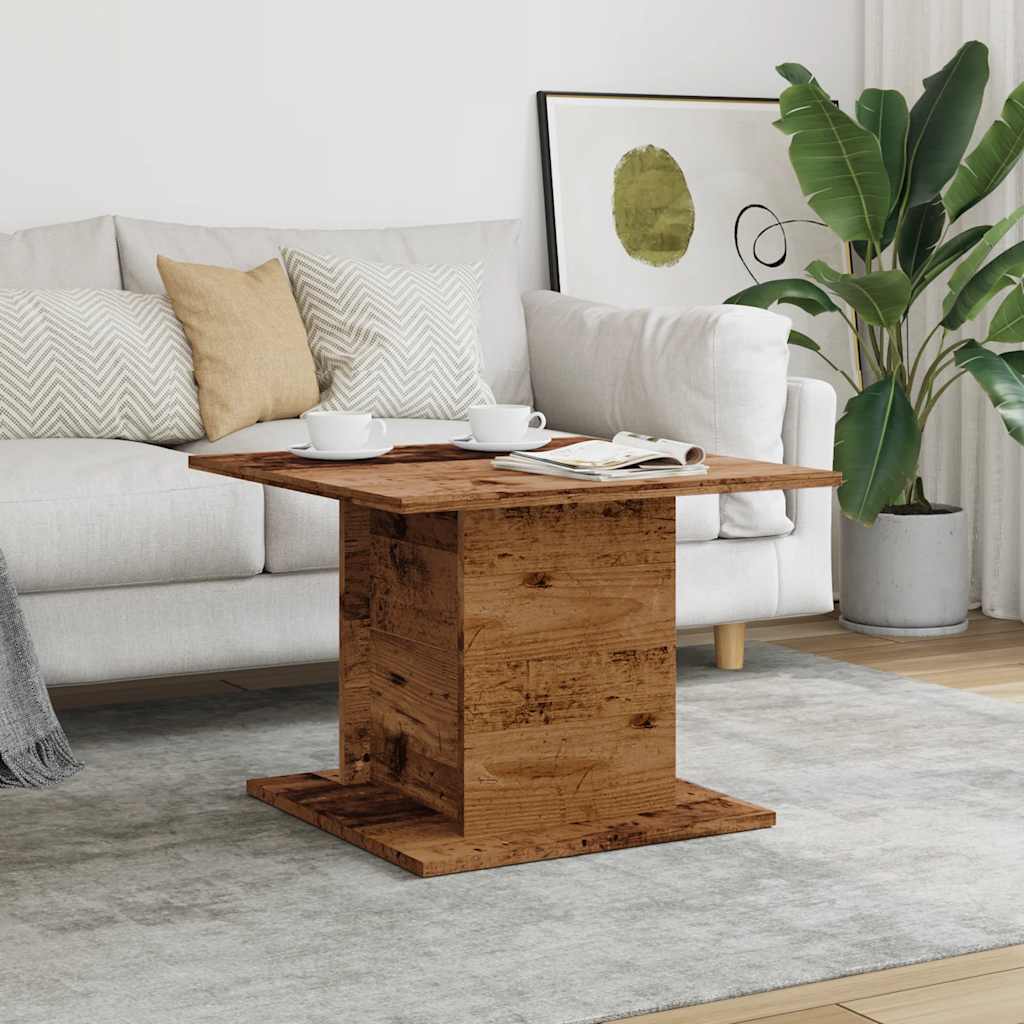 Coffee Table Reclaimed Wood Look 55.5x55.5x40 cm Engineered Wood
