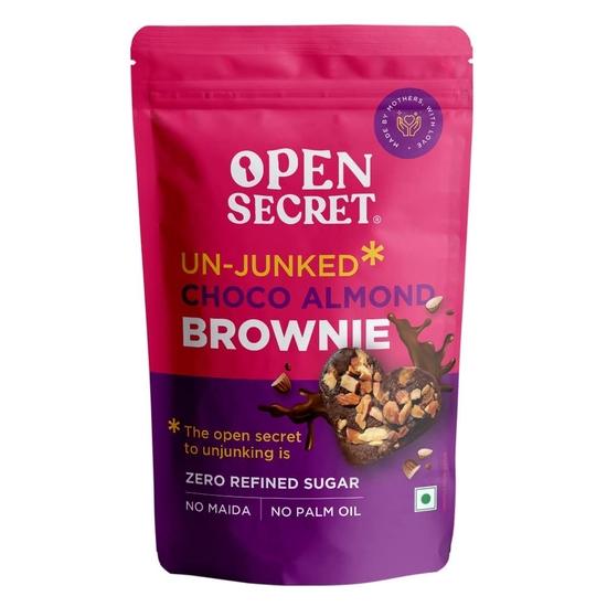 Open Secret Chocolate Almond Brownie (Pack 6), Caramel Choclate (Pack 4) | Chocolate Gifts Hamper| Zero Refined Sugar No Maida Guilt