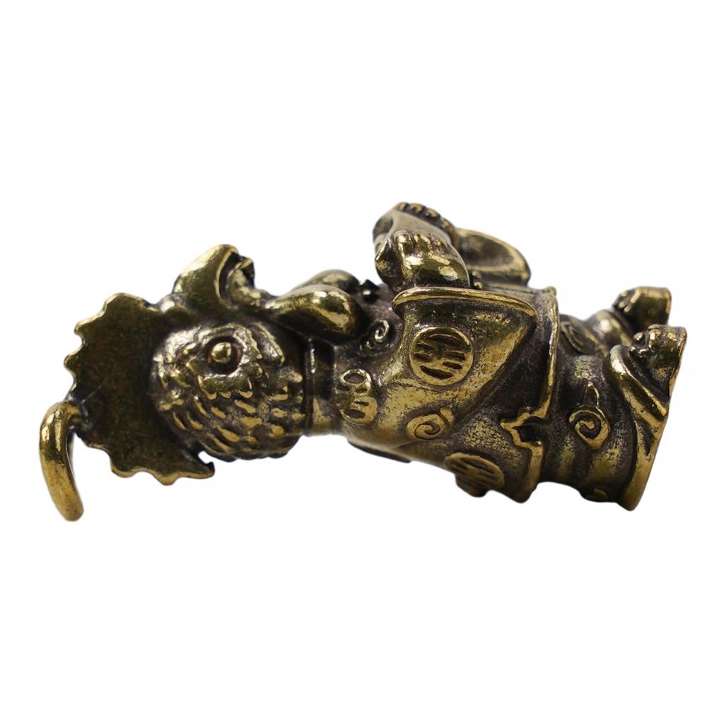 Antique Copper Animal Sculpture Vintage Brass Ornaments Handcrafted Statue