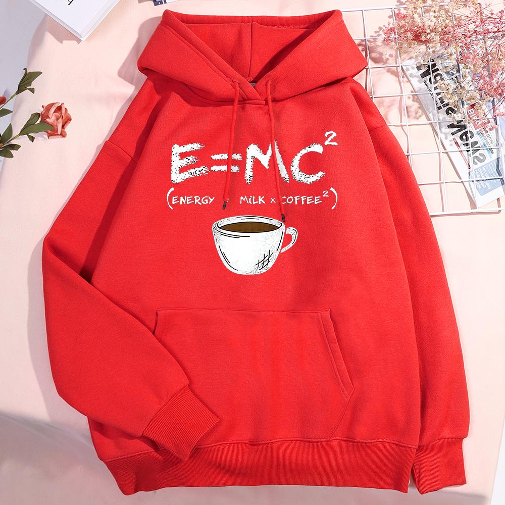 Energy Milk Coffee Fun Formula Hoody Men Women Cute Fitness Clothing Pattern Loose Sweatshirt Autumn Pullover Couple Hoodies