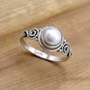 Inel din argint 925 cu perle, bijuterii inelare lucrate manual cu pietre prețioase naturale și perle