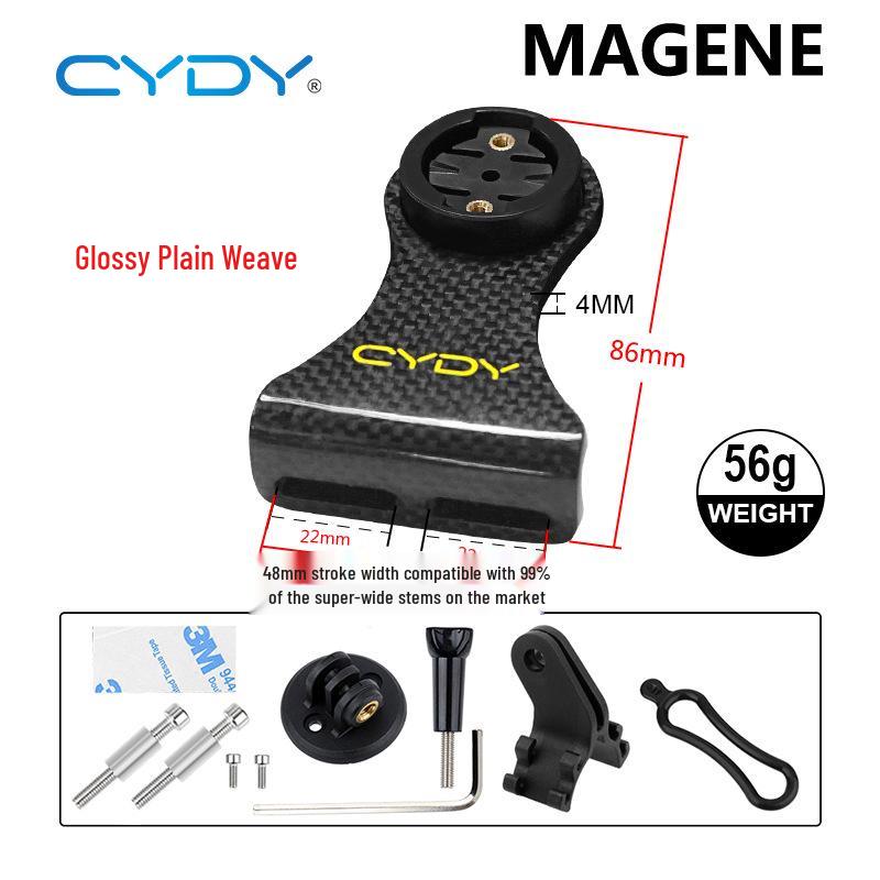 CYDY Carbon Fiber Bike Computer Mount for Garmin, Bryton, XOSS, Wahoo - Bicycle Extension Seat