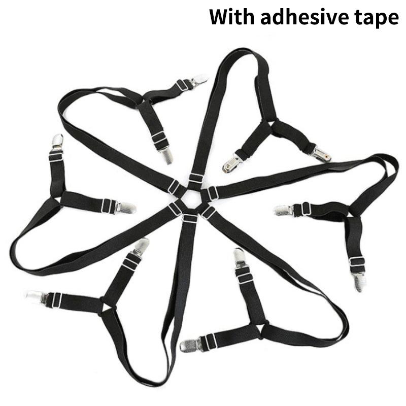 1Pcs Bed Sheet Holder Straps Adjustable Elastic Band Fitted Bed Sheet Holder Fasteners Suspenders Clip Suit