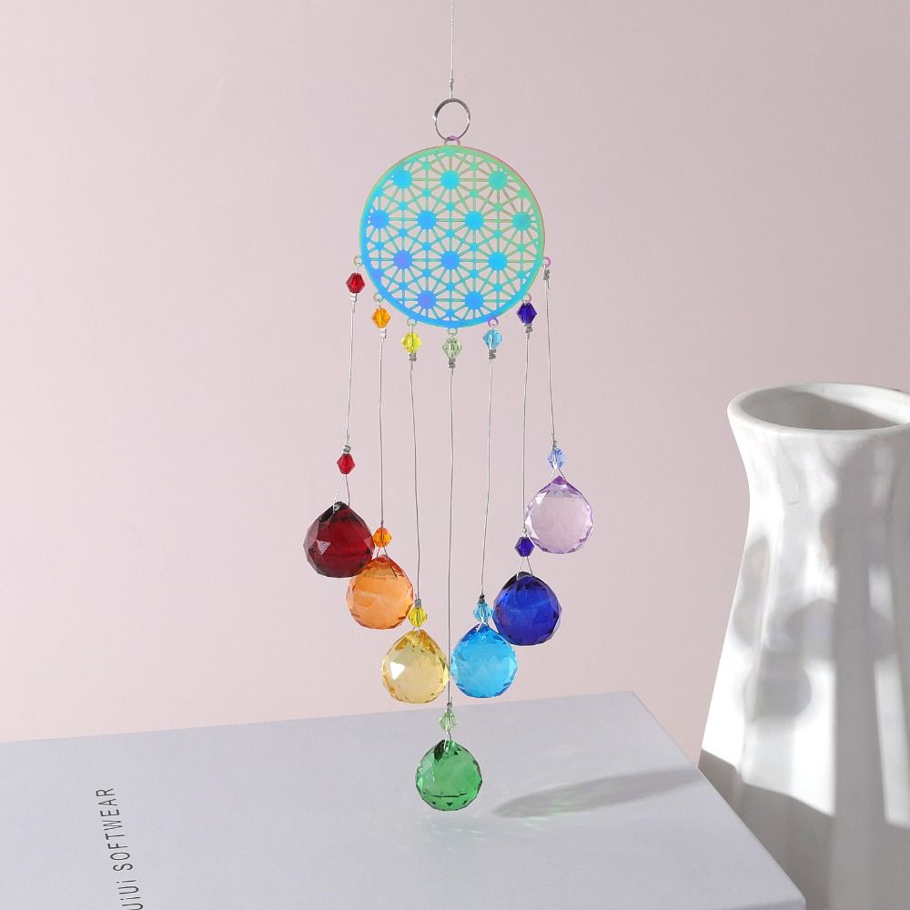 

DIY Crafts Sun Catchers Chandelier Hanging Rainbow Catcher Outdoor Decor Style 2