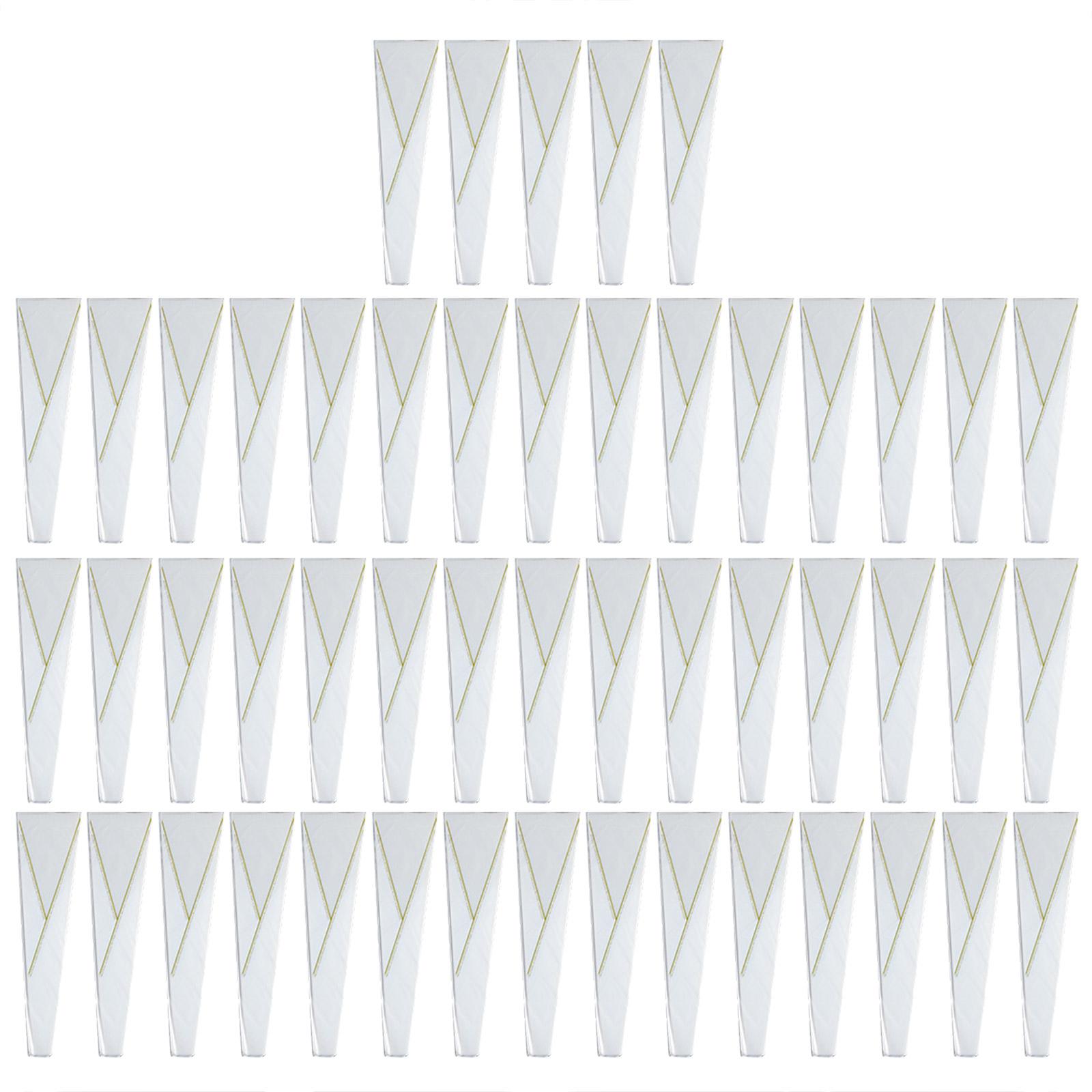 

50 шт. Элегантные пакеты для упаковки цветов Водонепроницаемые многоразовые одинарные рукава для роз Пластиковый пакет OPP для свадеб, вечеринок по случаю дня рождения белый