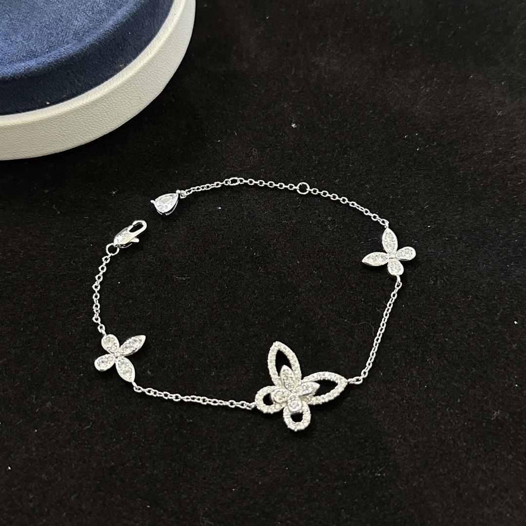 Классические серьги-бабочки из серебра 925 пробы с позолотой, браслет-бабочка, ожерелье-бабочка.