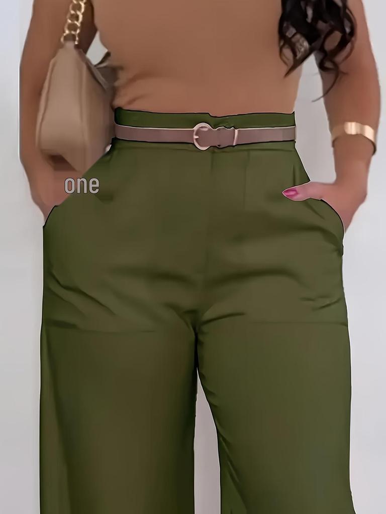 European & American Women's Wide-Leg High Waist Spring/Summer Fashion Casual Drape Pants