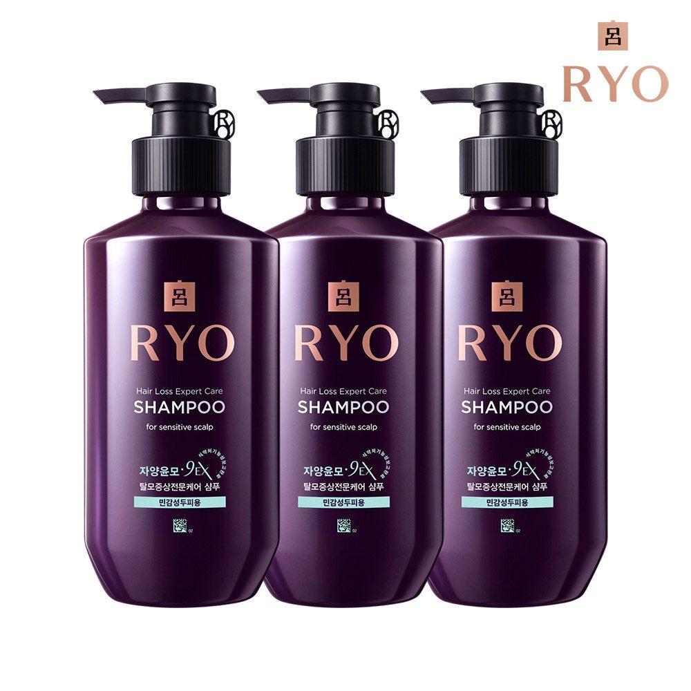 Ryeo Yangyunmo 9EX Hair Loss Treatment Shampoo 400ml x 3 (Select Type)