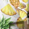 Aquarell Ananas Textur Tüll Fenstervorhänge für Schlafzimmer Luxuriöse Heimdekoration Vorhänge im Wohnzimmer Chiffon Paneele