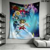 Saint Seiya Legend Sanctuary Tapestry Fashion Print Wallmounted Soft Background Cloth Work Of Art