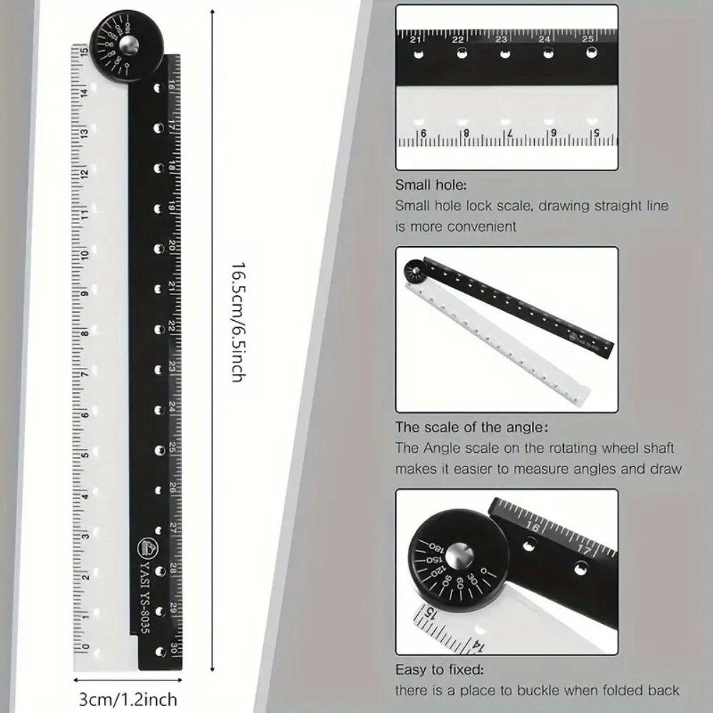 Drawing Straight Ruler Plastic Scale Ruler Graphic Folding Ruler  Student