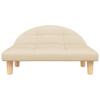 VidaXL Lit pour Chien, Canapé pour Animaux de Compagnie avec Cadre en Bois, Panier pour Chiots Maison Intérieur, Crème 171932
