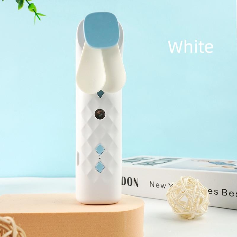 

Портативный вентилятор 2 в 1, увлажнитель, USB-перезаряжаемый ручной вентилятор, вентилятор с распылителем воды, парогенератор для лица, кондиционер, охлаждающий вентилятор белый