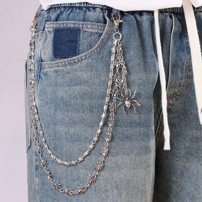 European and American Clothing Accessories Goth Dark Spider Trouser Chain Personality Trend Hip Hop Trouser Chain Lanyard