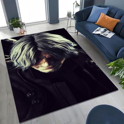 3D D-Devil May Cry DMC Spiele Vergil Dante Teppich für Schlafzimmer Wohnzimmer Sofa Zuhause Fußmatte Dekor, Große Kinder Spiel Anti-Rutsch Bodenmatte