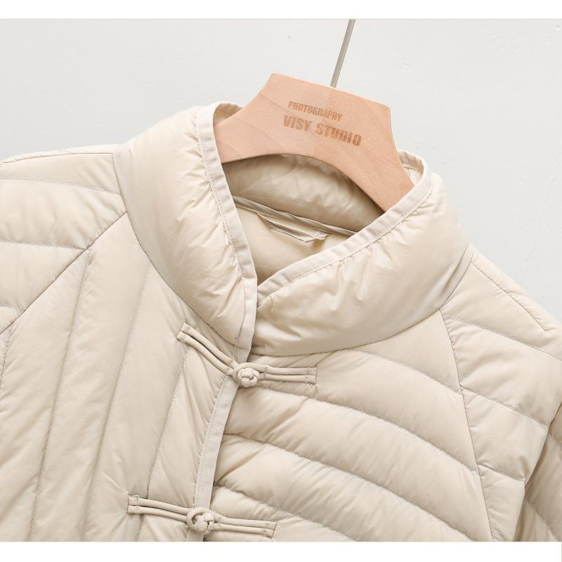 Autumn and Winter Women Ultra Light White Duck Down Jacket Oversize Loose Causal Short Puffer Coat Vintage Female Parkas