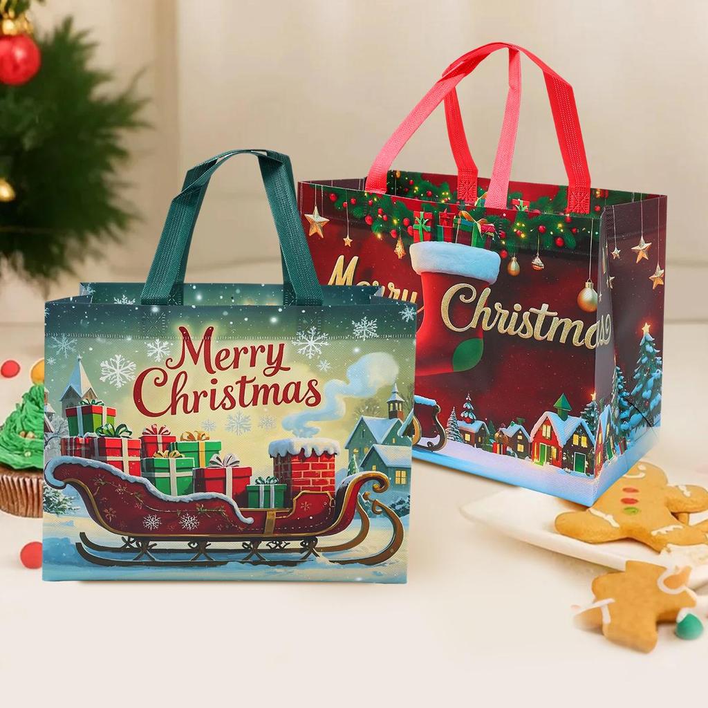 Weihnachtsgeschenktüten Weihnachtsfeier Dekoration Kinder Gastgeschenke 2025 Weihnachten Weihnachtsmann Handtaschen Navidad Natal Neujahrsgeschenk 2026