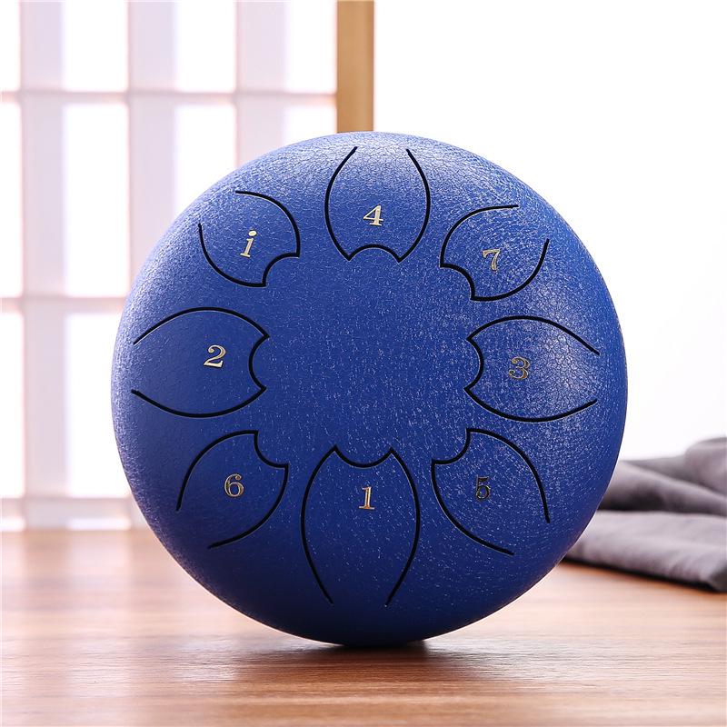 6-Inch 8-Note Steel Tongue Drum - Hand-Played Colorful Instrument for Adults & Children