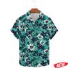 Hawaiian Flower Pattern Men Shirt 3d Printed Floral Summer Beach Short Sleeve Lapel Shirts Streetwear Button vacation Shirt