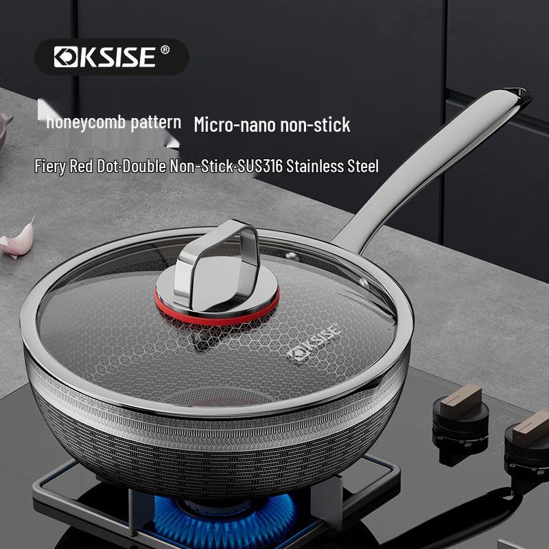 Jinsaozi Gold Platinum 316 Non-stick Frying Wok with Hot Spot