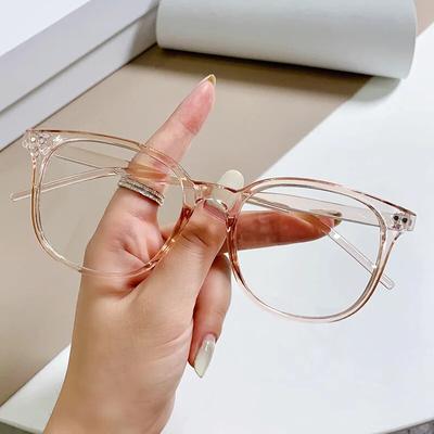 Transparente Computerbrille Fassung Damen Herren Blaulichtfilter Quadratische Brille Blockierende Brille Optische Brille