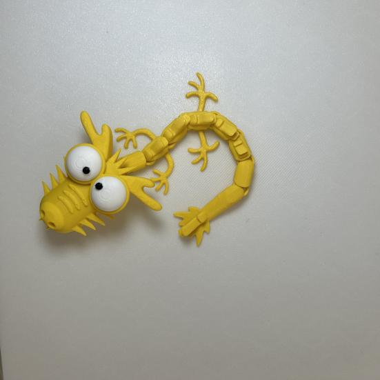 3D-gedruckte Cartoon-Drachenfigur, Drachen-Ornament mit großen Augen und beweglichen Gelenken, Drachen-Fidget-Spielzeug zur Stressbewältigung für Zuhause und Büro