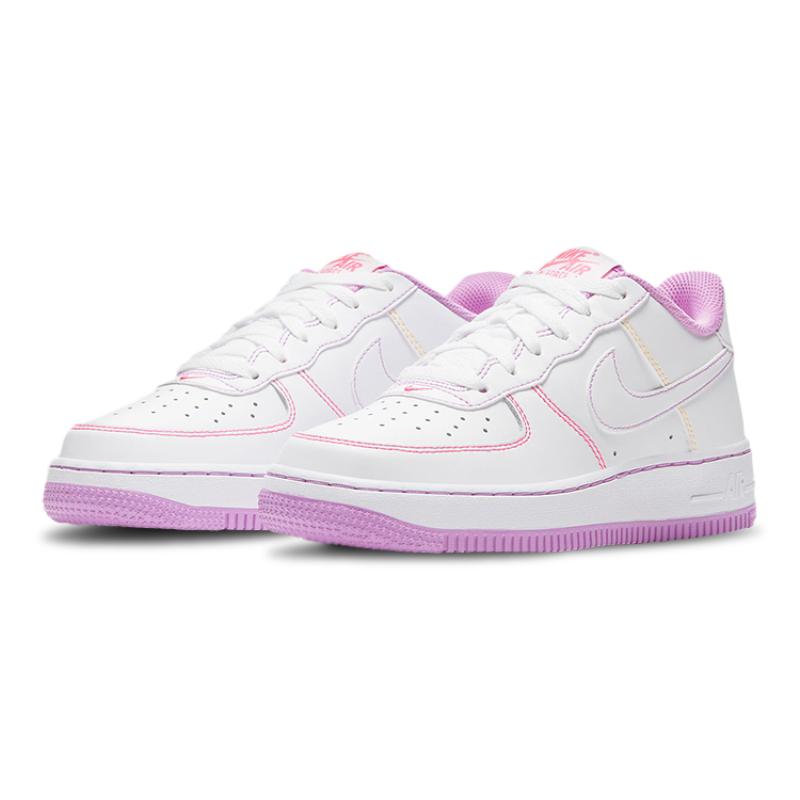 Nike Air Force 1 Low Contrast Stitch Fuchsia Glow GS Sneakers CW1575-110