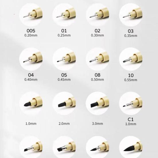 Juego de 12 rotuladores de dibujo de micropunta fina, resistentes al agua, tinta pigmentada, punta de nailon suave, a prueba de manchas.