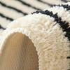 Thickened Blue & Black Striped Non-Slip Carpet Mat: Water-Absorbent, Wear-Resistant for Bedroom or Bathroom.