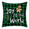 New Christmas Short Plush Pillow Cover Peach Skin Digital Printing Cushion Cover Christmas Snowman Pattern