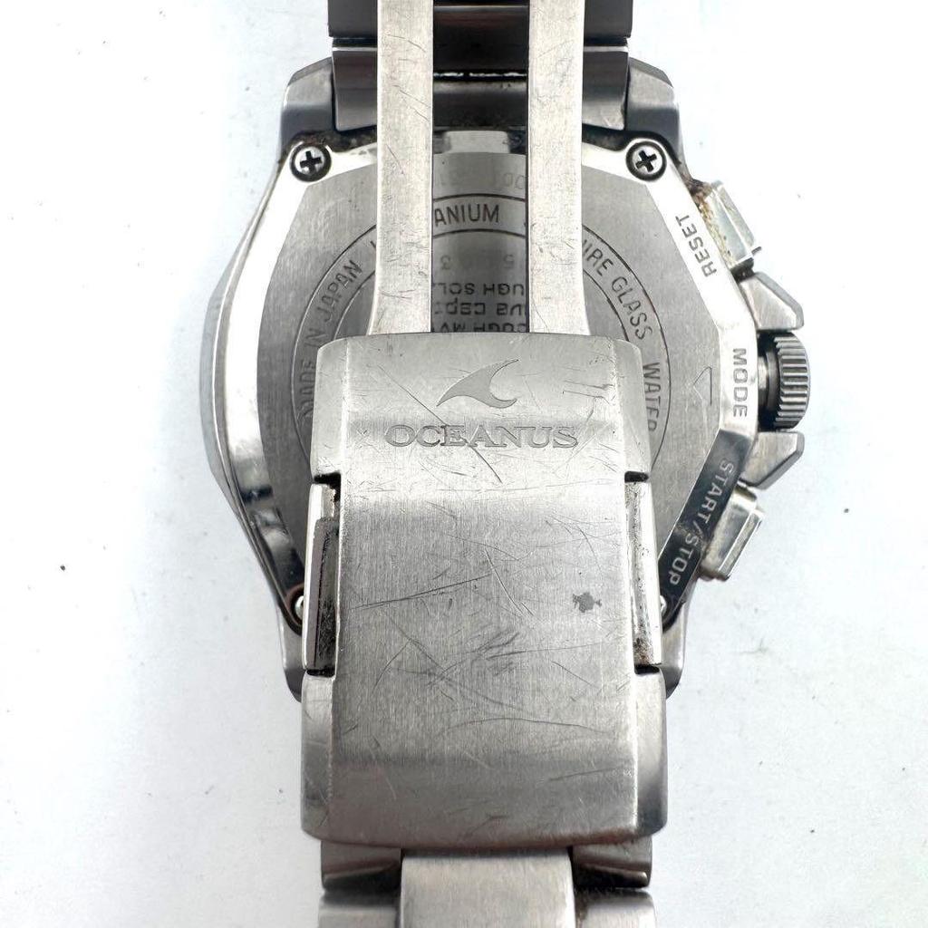 Used CASIO OCEANUS OCW-T1000-1AJF Solar Titanium Chronograph Manta Working