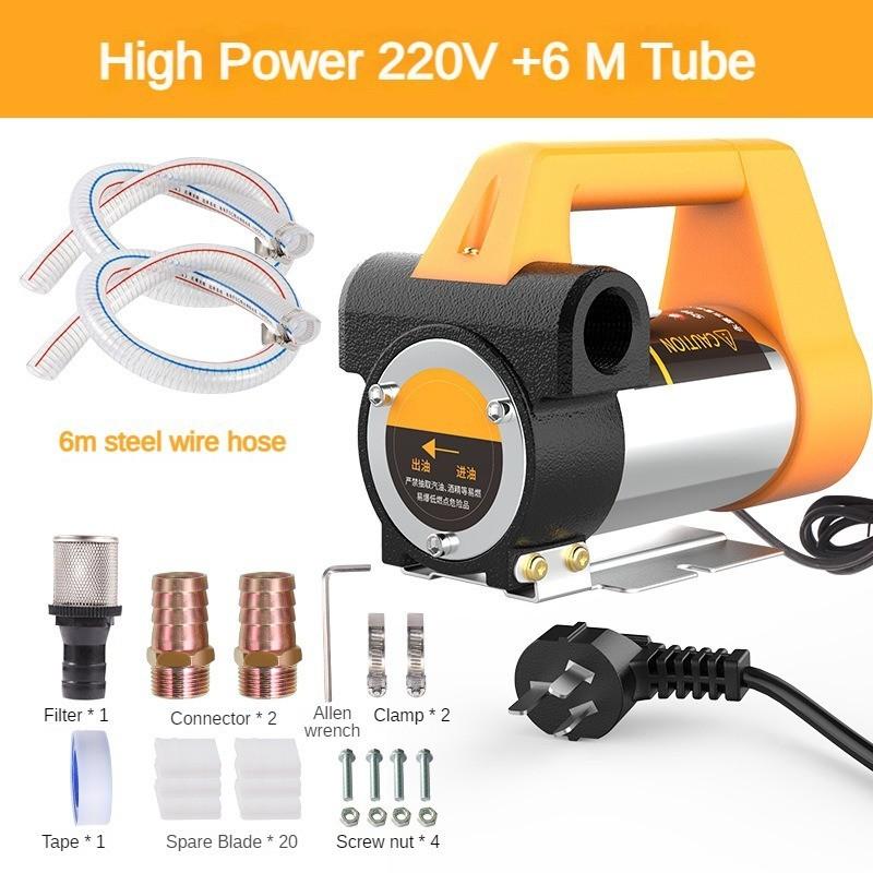 Bomba de Óleo Elétrica de Alta Velocidade 12V/24V Pequena Portátil Bomba Diesel 780W Alta Potência Autoescorvante Bomba de Abastecimento