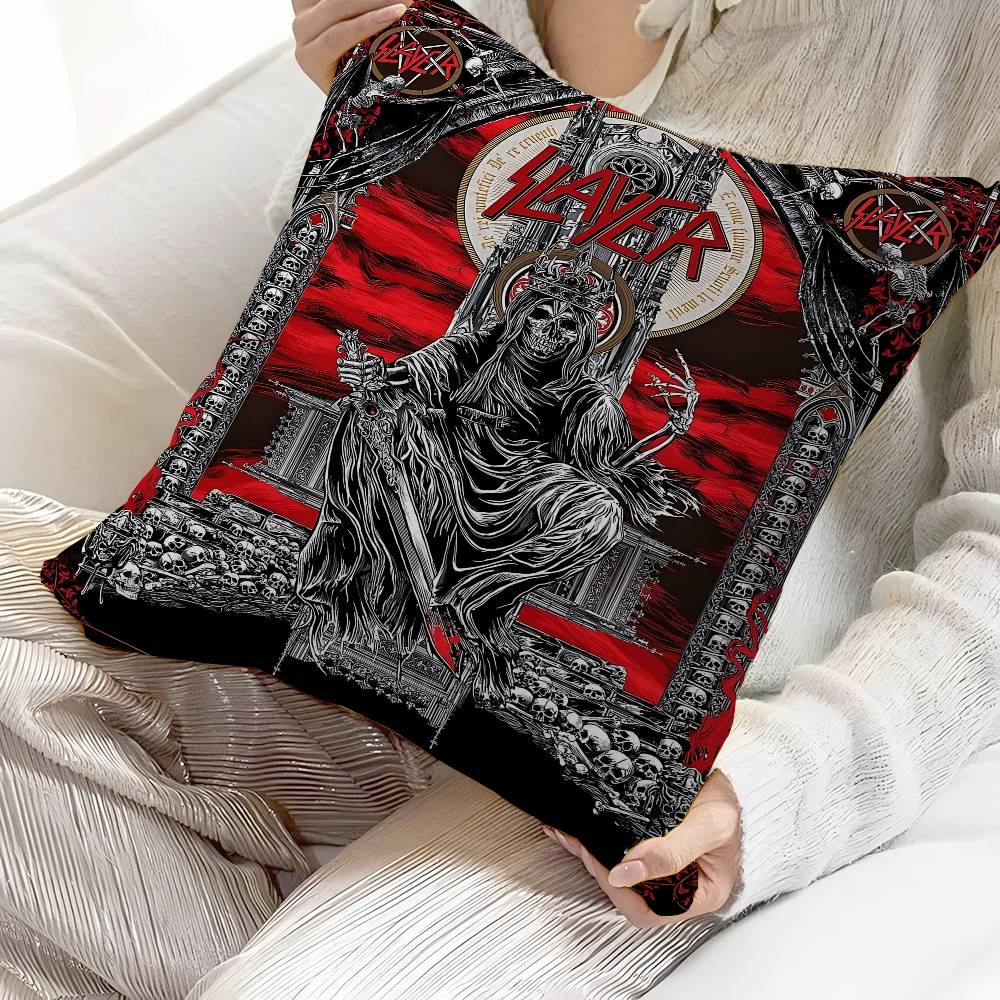 Slayer Heavy Metal Rock Band Pillow Gift Home Office Decoration Pillow Bedroom Sofa Car Cushion CoverPillow Case