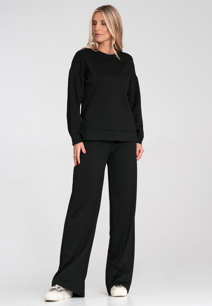 Elegancki Dres Damski - Komplet Bluza I Spodnie - Czarny M1250 R. S