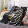 Zebra Print Flannel Blanket, High quality Comfortable for All Seasons, Home Decor, Warmth and Comfort, Perfect for Christmas Gifts