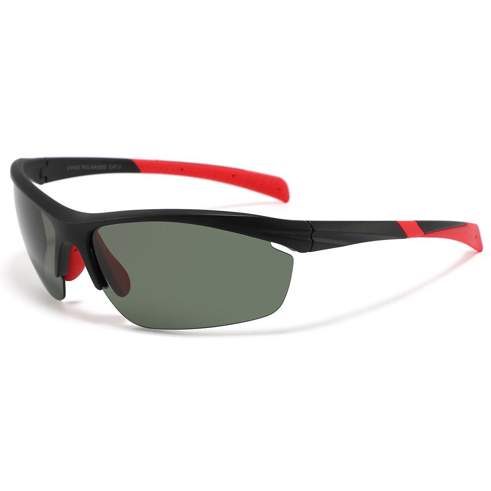 Men's Half-Frame Polarized Sports Sunglasses European-American Style UV Protection for Cycling Hiking Running Fishing