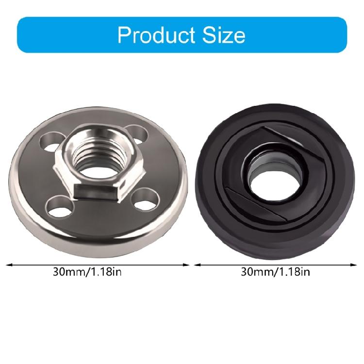Power Tool Four Hole Fastener Set Sturdy Steel Hexagon Flange Nut Pressure Plate for 100 Angles Grinder Adaptability